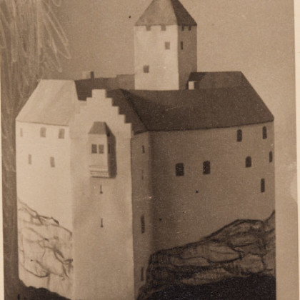 Modell der Burg Falkenberg